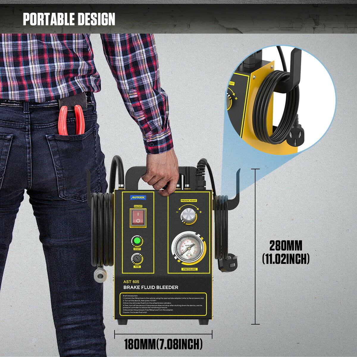 AST-605 Truck Brake Fluid Bleeder Brake Exchange Machine Oil Machine 4 Pump 110V