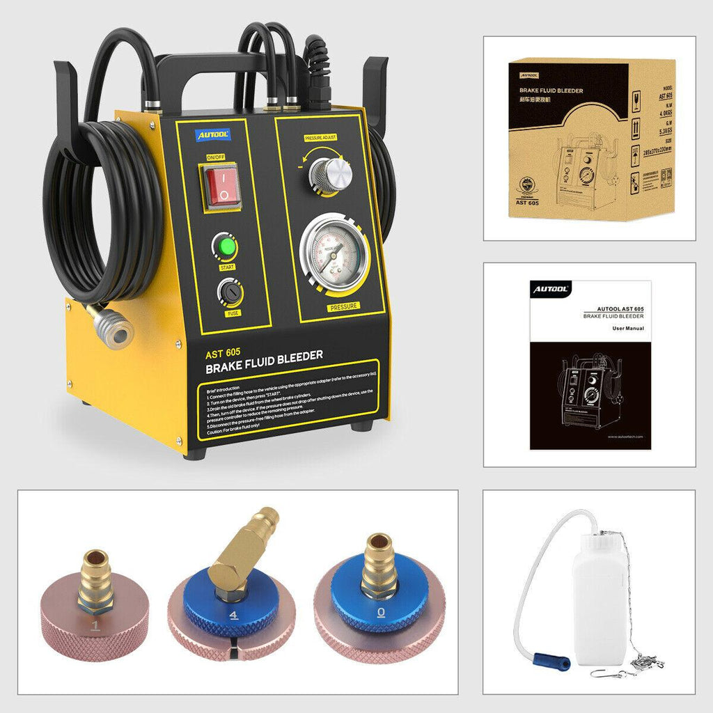 AST-605 Truck Brake Fluid Bleeder Brake Exchange Machine Oil Machine 4 Pump 110V