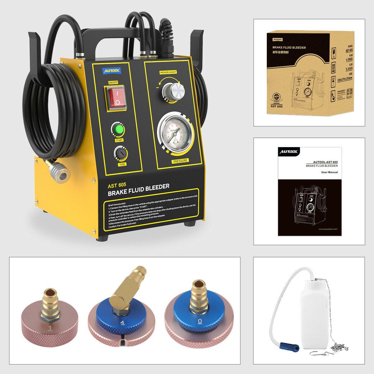 AST-605 Truck Brake Fluid Bleeder Brake Exchange Machine Oil Machine 4 Pump 110V