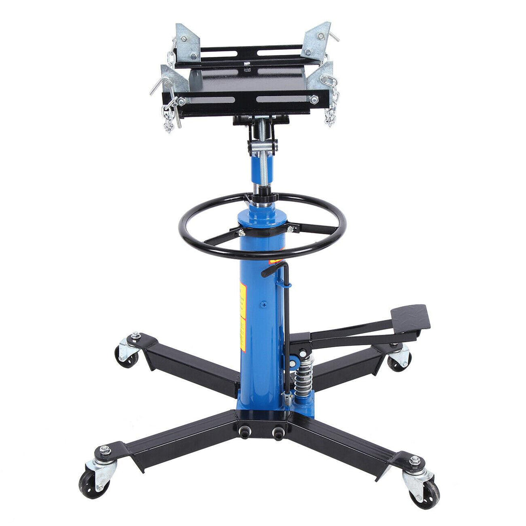 2 Stage 1100Lbs Hydraulic Transmission Jack w/ 360°Swivel Wheels Lift Hoist