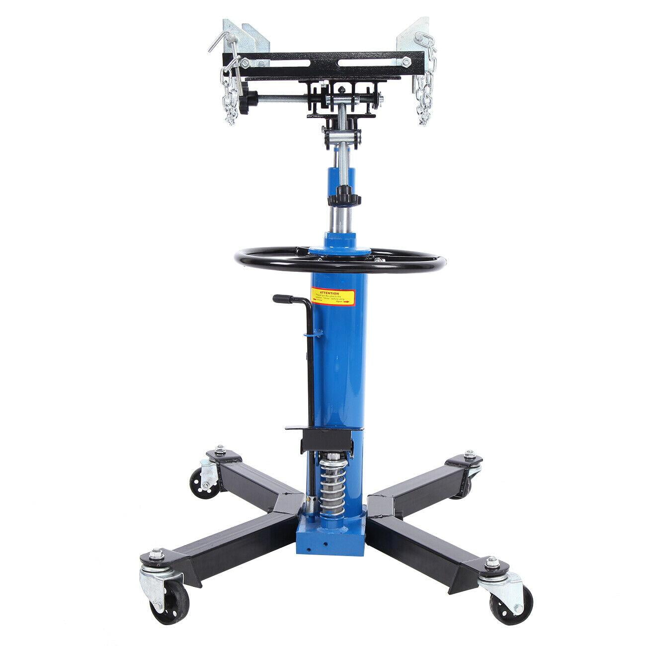 2 Stage 1100Lbs Hydraulic Transmission Jack w/ 360°Swivel Wheels Lift Hoist