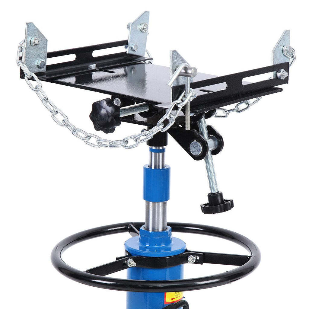 2 Stage 1100Lbs Hydraulic Transmission Jack w/ 360°Swivel Wheels Lift Hoist