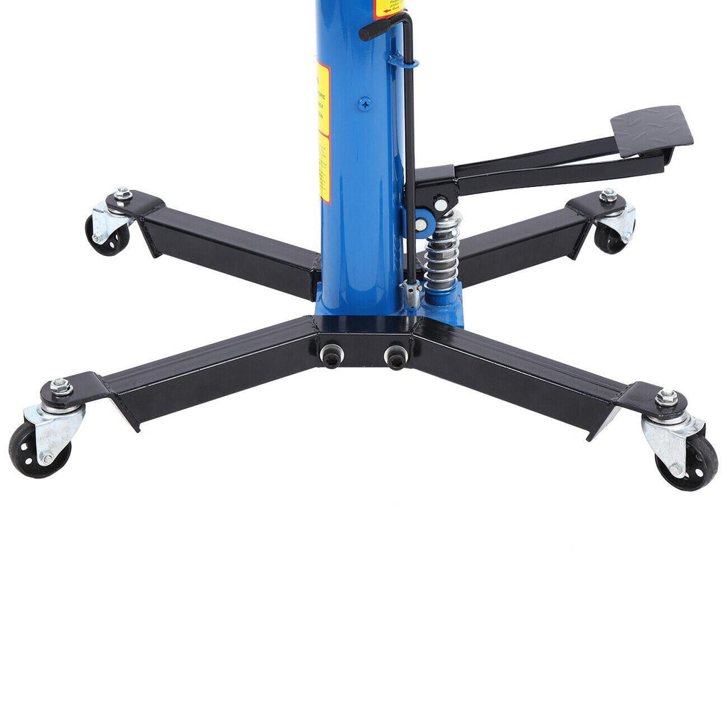 2 Stage 1100Lbs Hydraulic Transmission Jack w/ 360°Swivel Wheels Lift Hoist